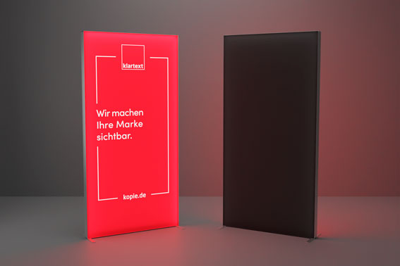 LED-Leuchtrahmen Mini Expolinc 1-seitig Stoff bedruckt/1-seitig Blackout Banner