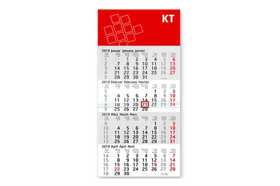 4-Monats-Wandkalender