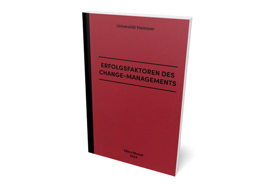 Masterarbeit Leimfälzel Bindung mit Titeldruck