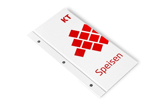 Speisekarte Buchschraubenbindung